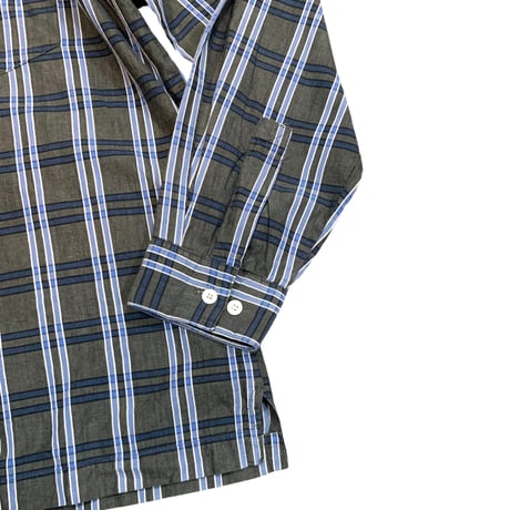 BOX SILHOUETTE COTTON CHECK SHIRT size L