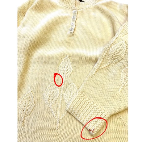 80-90's Eddie Bauer Henly Neck Cotton Knit size M