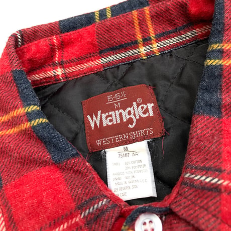 Wrangler QUILTING LINER CHECK SHIRT size M〜L程