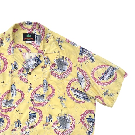 Pineapple Juice  Aloha Shirt Size-L
