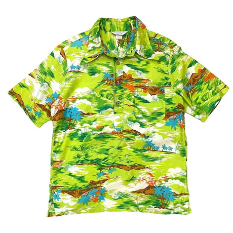70's JC Penney Pullover Aloha Shirt size M〜L程