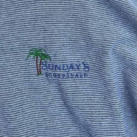 SUNDAY’S Striped Tee Size-XL MADE IN USA