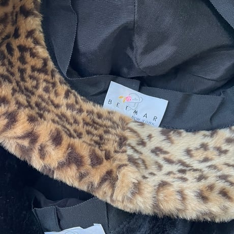 BETMAR NewYork FurHat Black or Leopard MADE IN USA