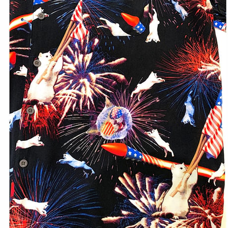 🇺🇸AMERICAN CAT RAYON SHIRT size XL