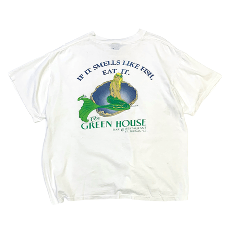 80's GREEN HOUSE POCKET T-SHIRT MADE IN USA🇺🇸 size M程