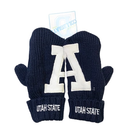 New Utah State Collegiate Knit Gloves