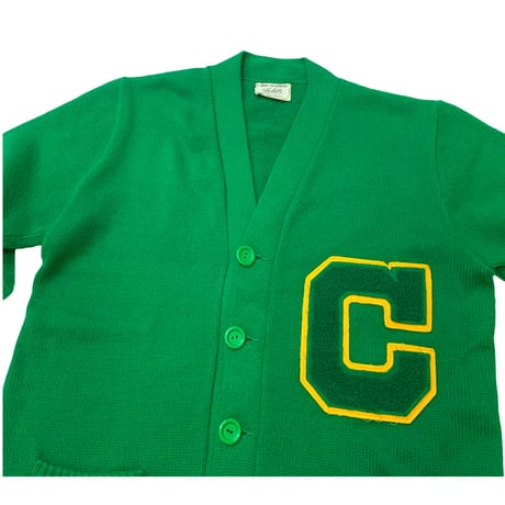 60-70's Lettered Acrylic Cardigan size S程