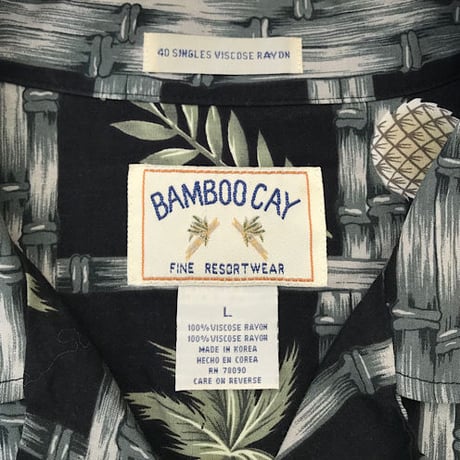 BAMBOO CAY🌿  RAYON Aloha Shirt  Size-L