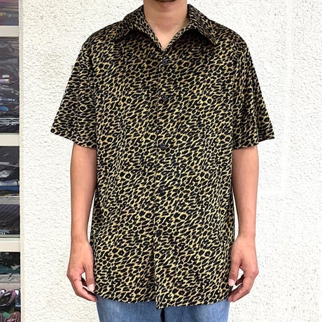 Velvet Leopard Print Shirt Made in usa🇺🇸 size XL