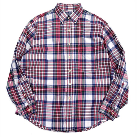 Viyella・LANDS'END CHECK B.D SHIRT size L