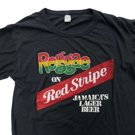 Red Stripe Tee Size-XL MADE IN JAMAICA