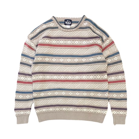 80's〜 WOOL RICH COTTON KNIT MADE IN USA🇺🇸 size XL〜XXL程