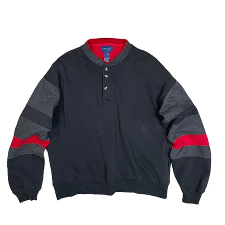 TOWNCRAFT Henley neck Sweater Size-XL 90s~