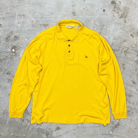 Eddie Bauer  L/s Polo Shirts  Size-M 大き目 90s~