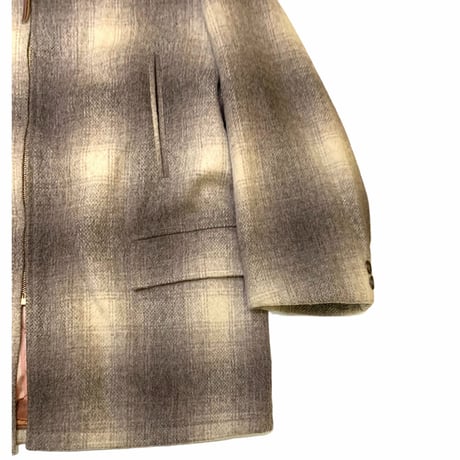 50's〜 BUCK SKIN OMBRE CHECK WOOL JACKET size L〜XL程