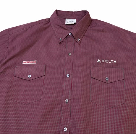 BIG SIZE DELTA PINCHECK WORK SHIRT size XXXL