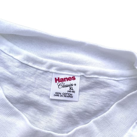 Hanes Classics White Tee Dead stock Size-XL MADE IN USA 90s~