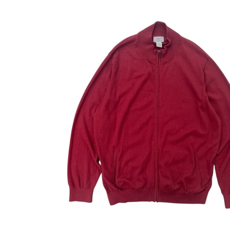 L.L.Bean Zip Knit Size-XXL Cotton×Cashmere
