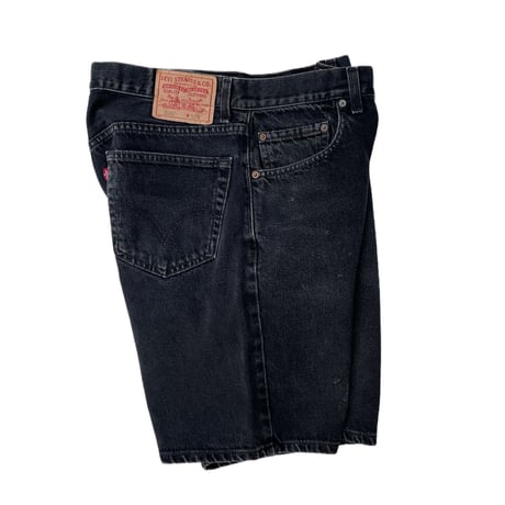 Levi’ 505 Black Denim Shorts Size-w36 MADE IN MEXICO