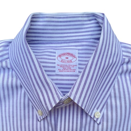 Brooks Brothers B.D Shirt Size-M purple × White