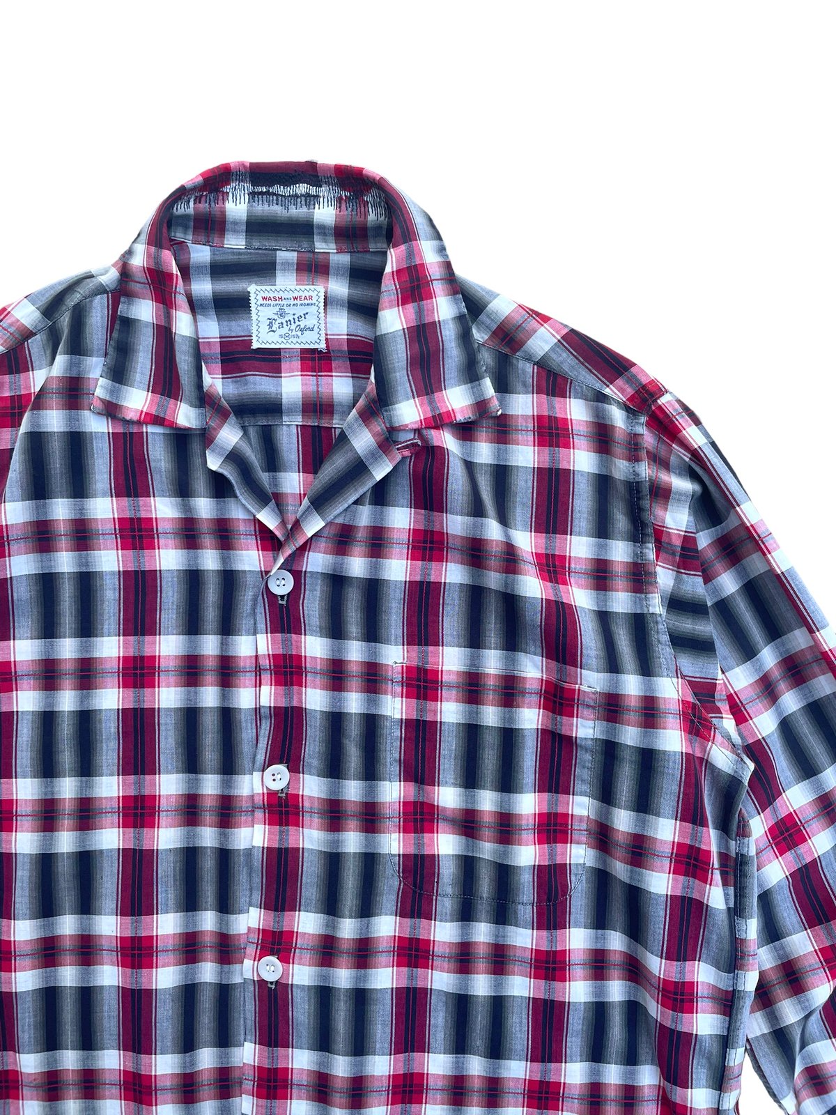Lanier by Oxford 100%コットンプリントネルシャツ 15-16 Lanier by Oxford 100%コットンプリントネルシャツ 15-16
