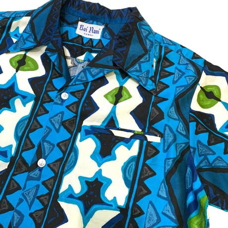 VINTAGE 60-70's COTTON HAWAIIAN SHIRT size L程度