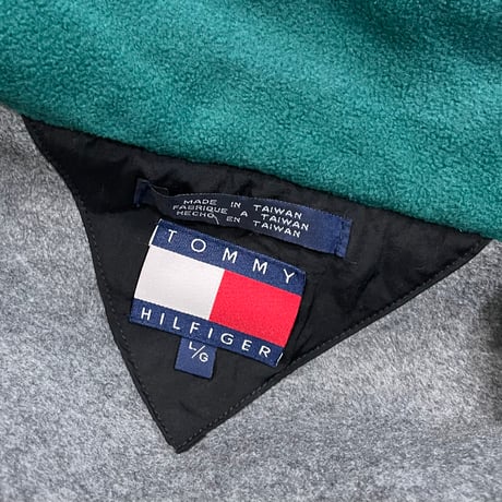 TOMMY HILFIGER Zip Fleece Size-L 90s~ Condition-mint