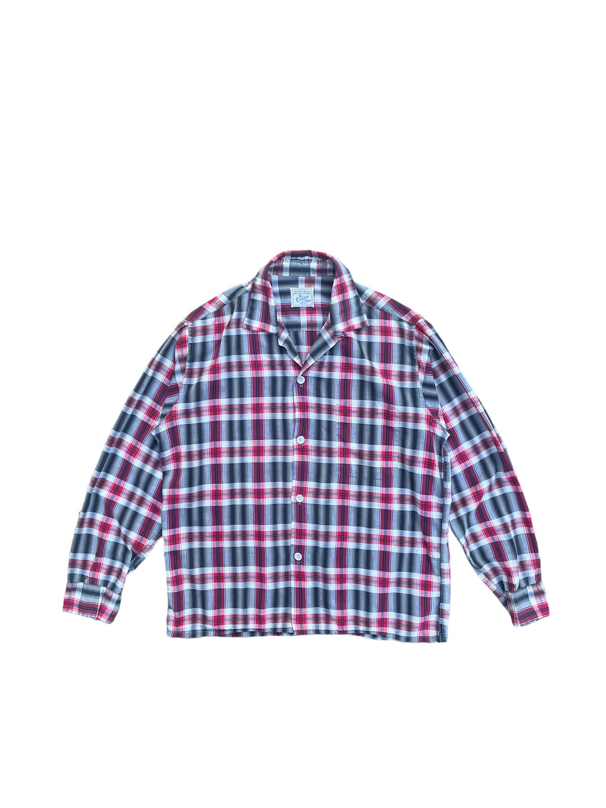 Lanier by oxford Open collar Cotton Shirt Size-