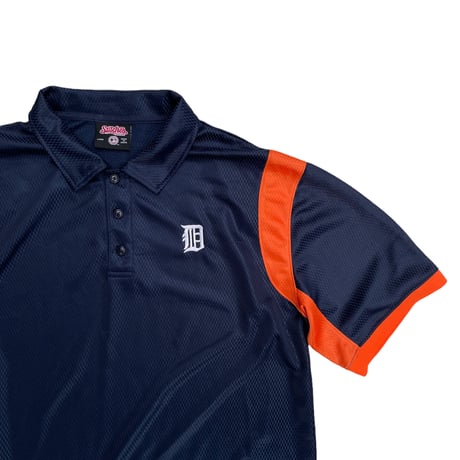 Detroit Tigers Mesh Polo Shirt Size-L