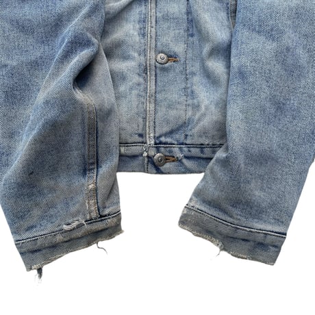 “ BANANA REPUBLIC TRAVEL “ Heavy Used Denim JktSize-M~L 90s~