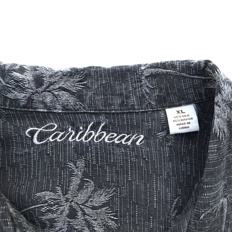 Caribbean🌴 SILK × RAYON Shirts Size-XL