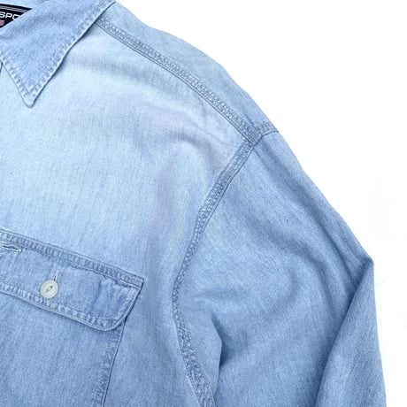 POLO SPORT CHAMBRAY WORK SHIRT size L
