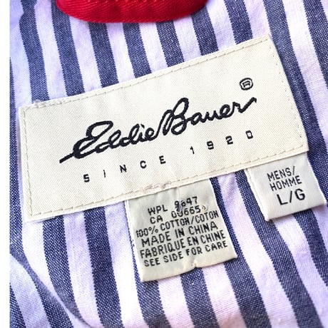 EDDIE BAUER COTTON HALF ZIP SHIRT size L