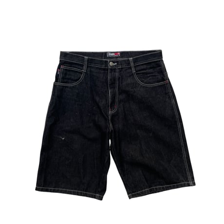 SOUTHPOLE Black Denim Shorts Size-36 90s~