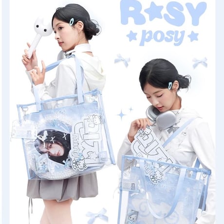 【Rosyposy】大容量！うちわもすっぽり痛バッグ【5色】