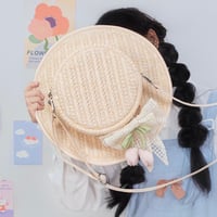 【茶茶】麦わら帽子バッグ