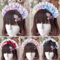 【L.花時季】キャンディリボンメイドカチューシャ