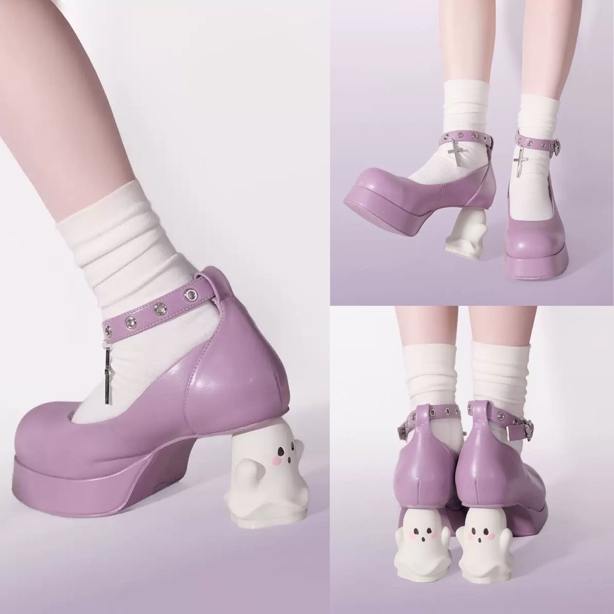 くまくみゃちゃんシューズ　オフ白×ひよこ イエロー　靴 パンプス うさくみゃ くまくみゃちゃんシューズ オフ白×ひよこ イエロー 靴 パンプス
