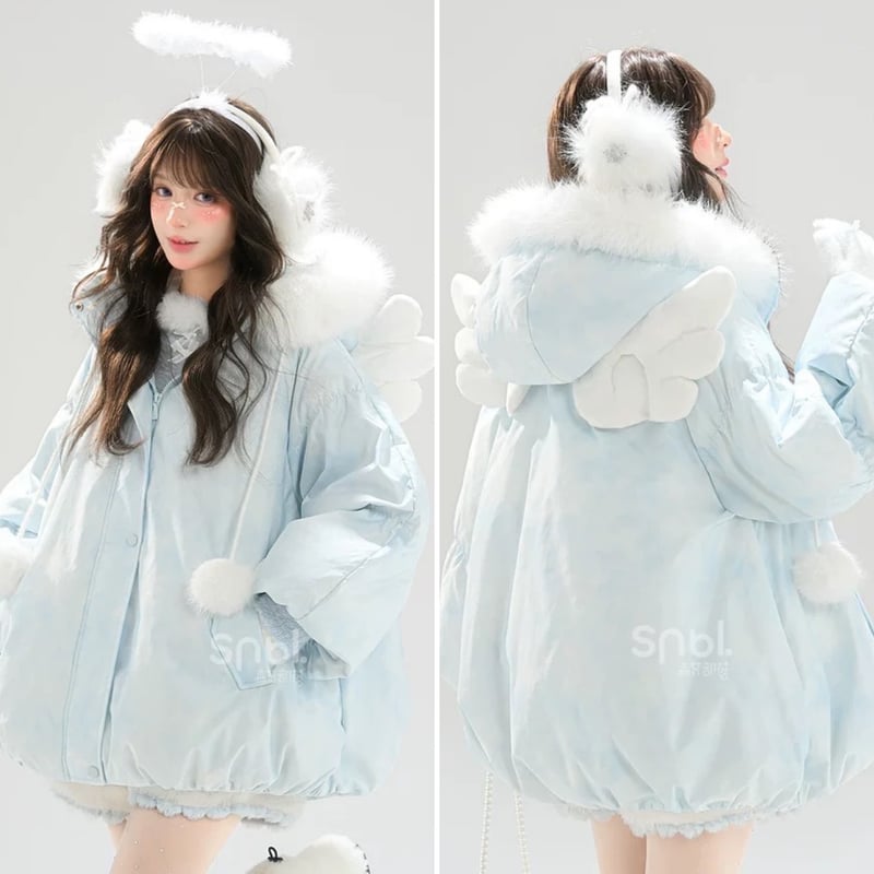 お取り寄せ】【森女部落】ふわもこエンジェルダウンコート【2色2種