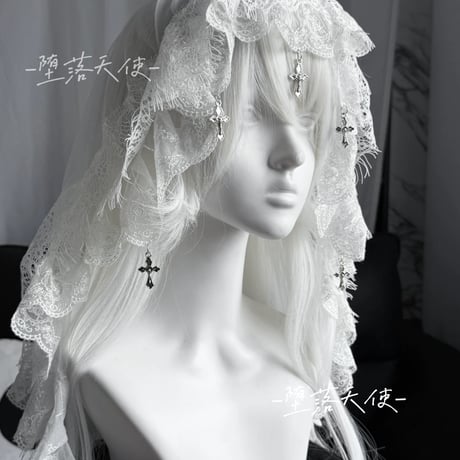 【堕落天使】十字架ベール【2色】