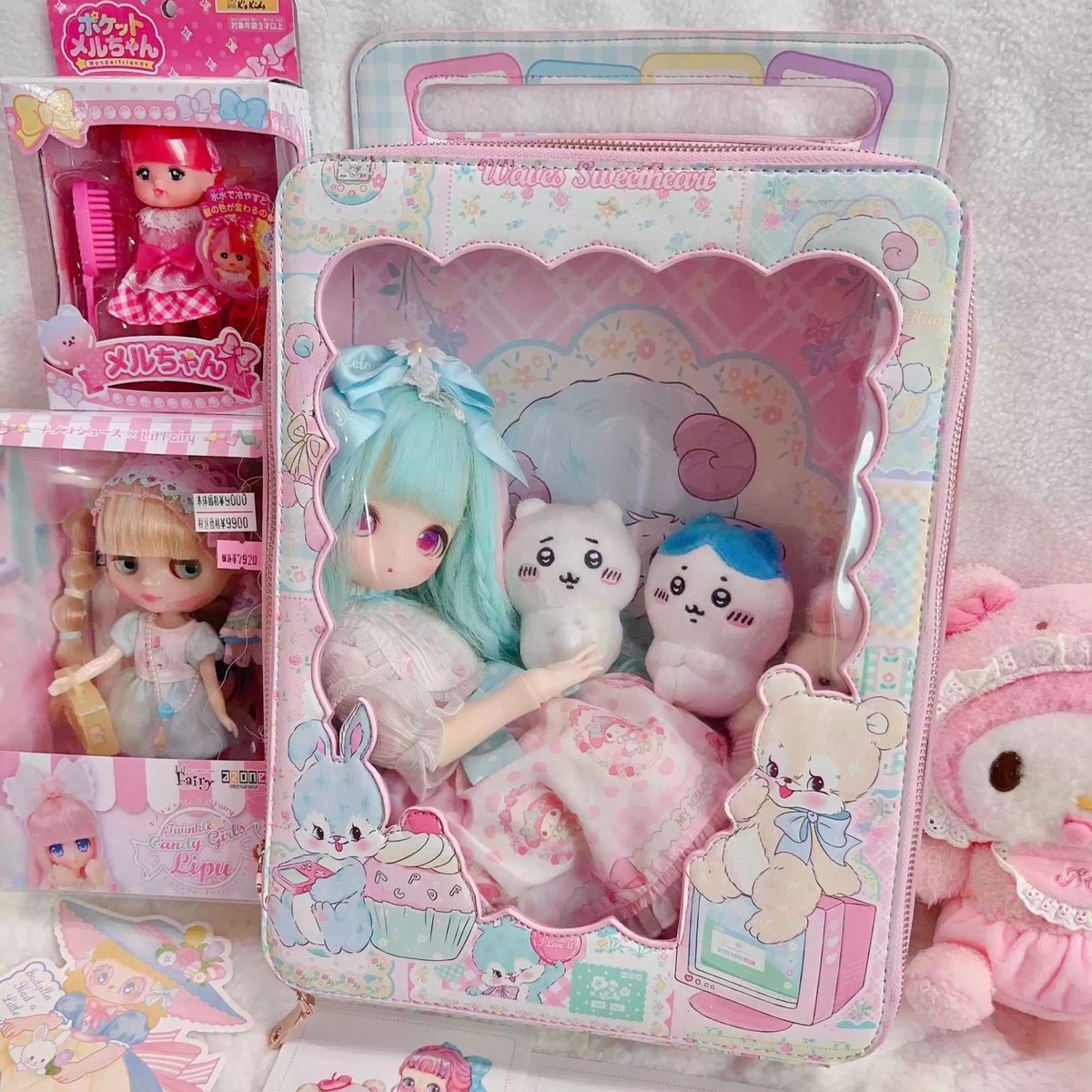 アンティークドール　バッグ　パール　貝 UN BILLION｜(L)カカトゥ kakatoo / パール風ビーズ編み込