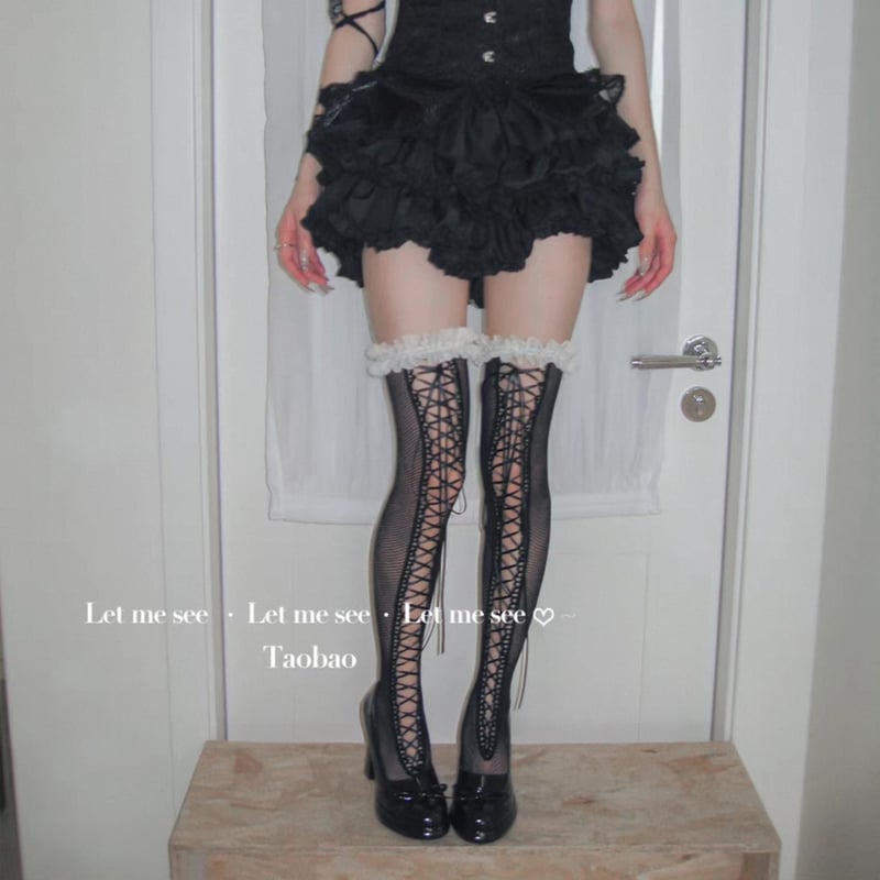 編み上げ網ニーハイ | はれあめ