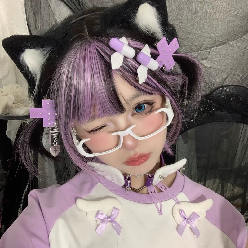 AAA カチューシャ メガネ リスバン えーぱんだ 青多め AAA カチューシャ メガネ リスバン えーぱんだ 青多め