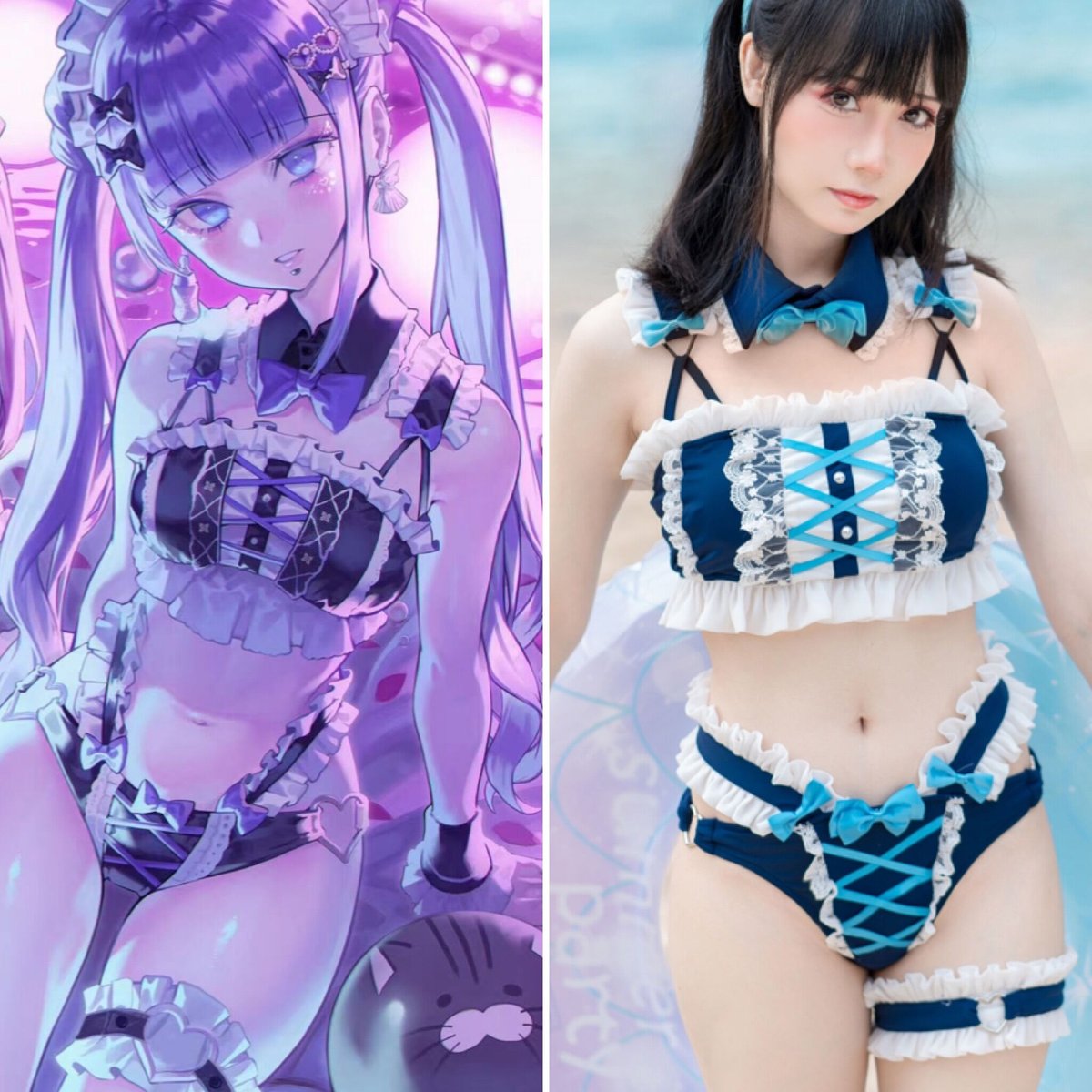 2025年新作アイテムが続々登場 冬城ゆう✕Red Thorns】地雷系水着ルリア はれあめ | メイド服