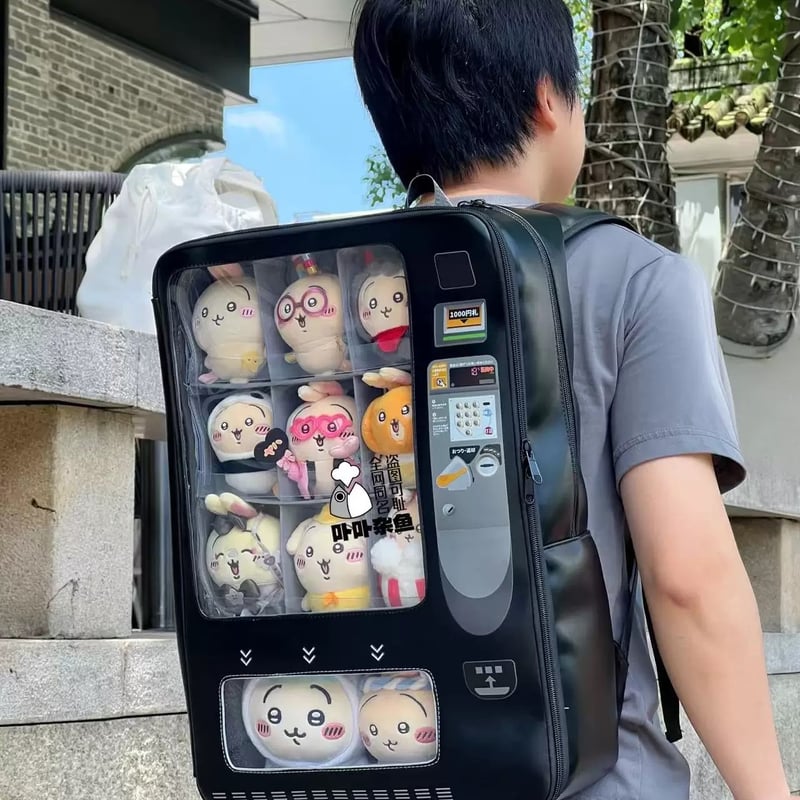 卟卟杂鱼　正規品　自販機型リュック　黒　痛バ　痛リュック お取り寄せ/即納品】【卟卟杂鱼】大容量！！自販機型痛リュック【2色