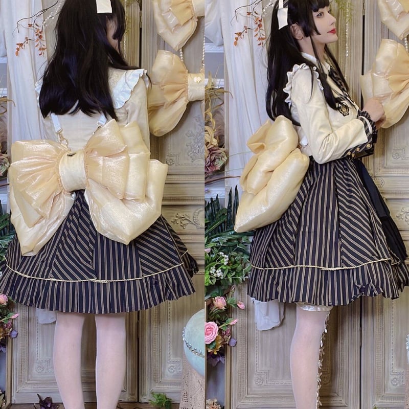 BOGUTA ふわふわおリボンbag L お取り寄せ/即納品】【BOGUTA】ふわふわおリボンBag【S/M/L】【8