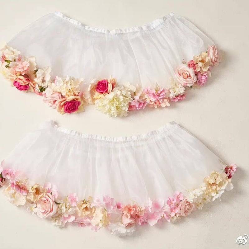 花パニエ 花咲くパニエ 白ｘ青 45cm 予約販売【話題No.1パニエ】フラワーパニエ35cm・45cm