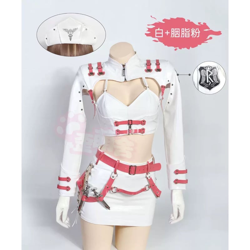 歪萌舎 エナメルナース コスプレ衣装 暗黒王朝エナメルレザー ダークナース （歪萌舍 コスプレ