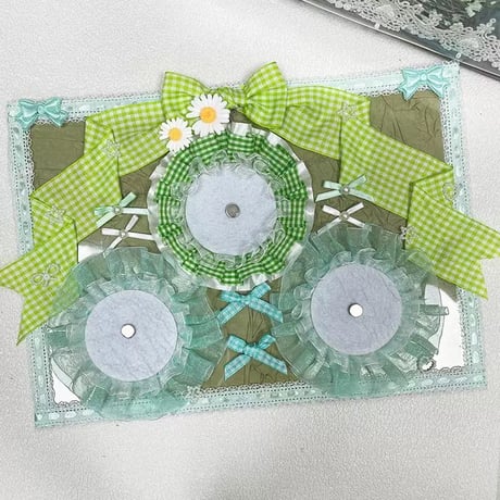 【トトHandmade】ギンガムチェックリボン痛バベースシート【5色】