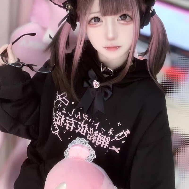 病みカワ ゴス 古着 PUTUMAYO チェック切替 レイヤード風パーカーワンピ 病みカワ ゴス 古着 PUTUMAYO チェック切替 レイヤード風
